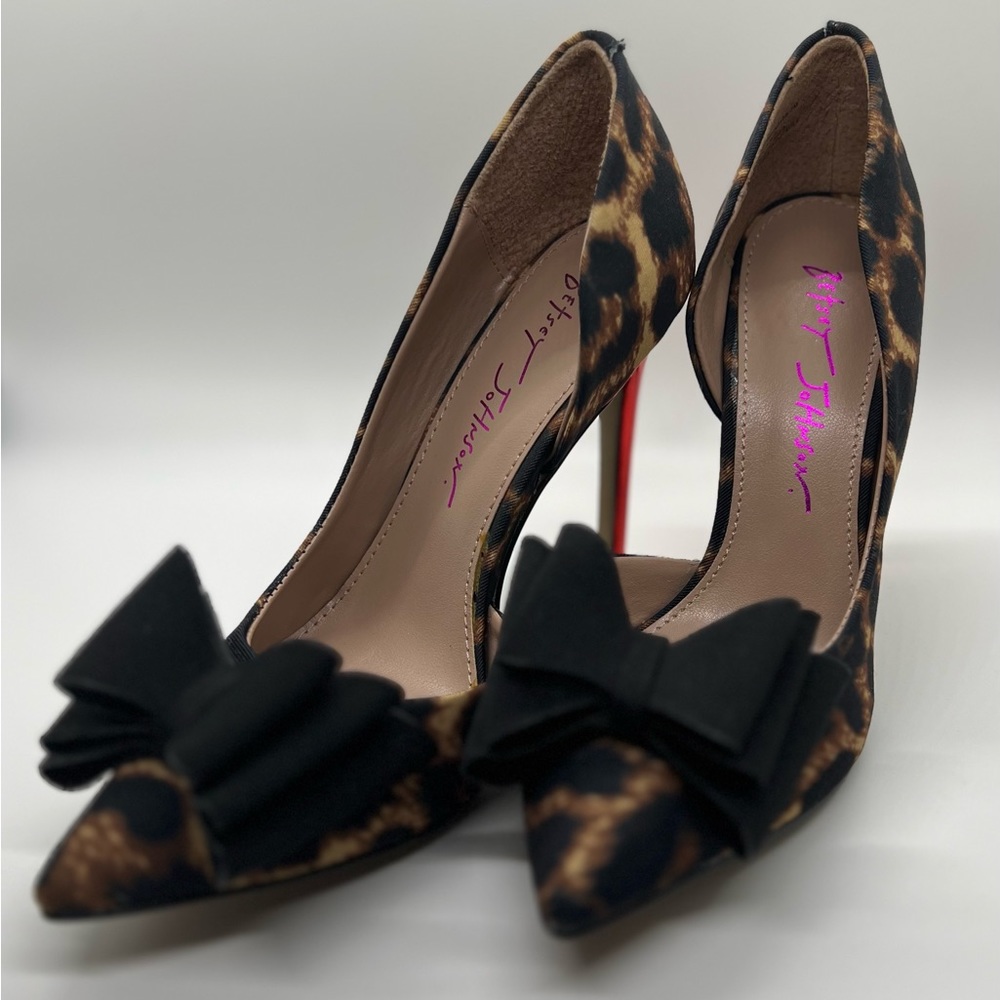 Betsey Johnson Leopard Print Prince Heels